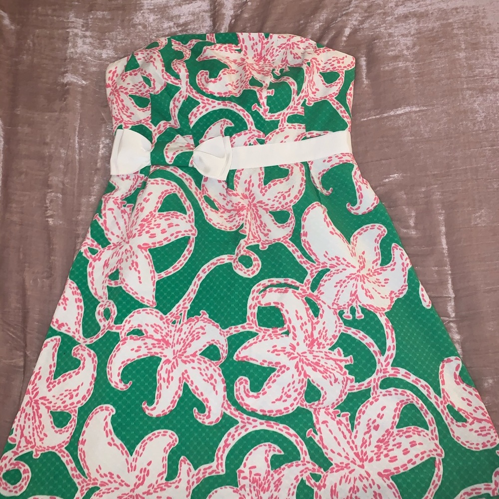 Lilly Pulitzer "Twinkle Starfish" Strapless Dress